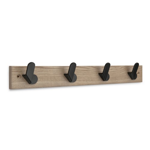 Colgador fresno NORDIK 4 ganchos / negro