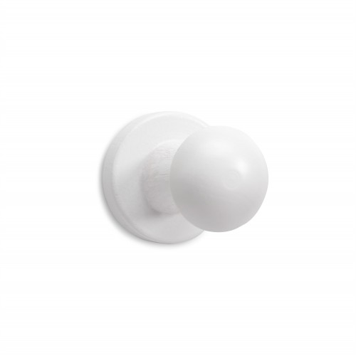 Colgador madera de pino 1 pomo / blanco