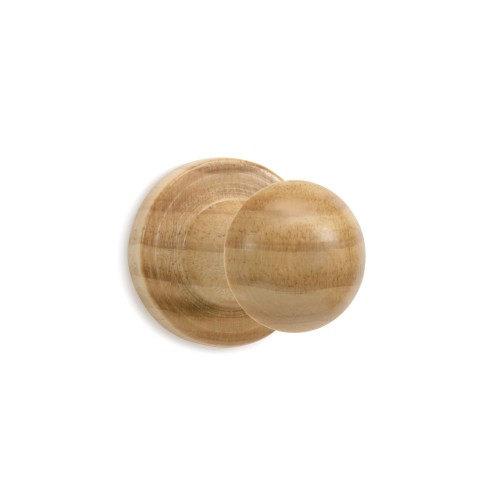 Colgador madera de pino 1 pomo / natural