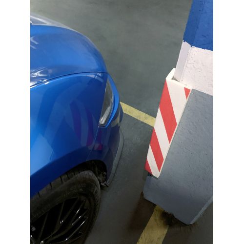Protector parking para cantos / rojo-blanco