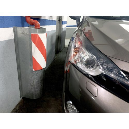 Protector parking para columna / rojo-blanco