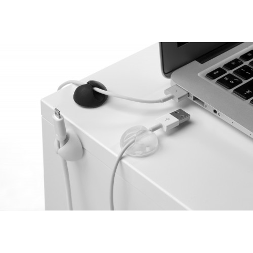 Clip adhesivo para cables / transparente