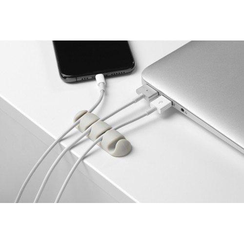 Clip adhesivo múltiple para cables / blanco