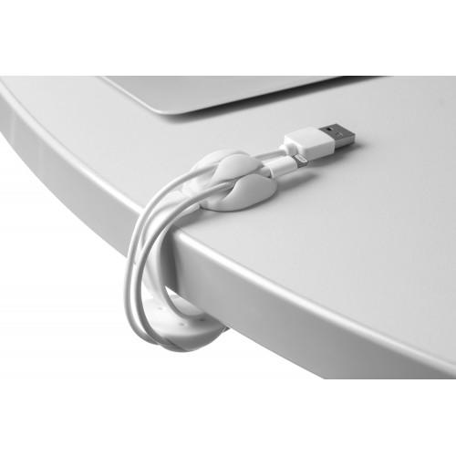 Clip para cables triple / blanco