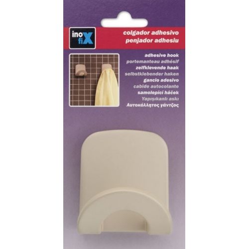 Colgador adhesivo arco / beige satinado
