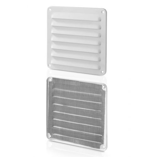Rejilla aluminio 150x150 marco y mosquitera / blanco