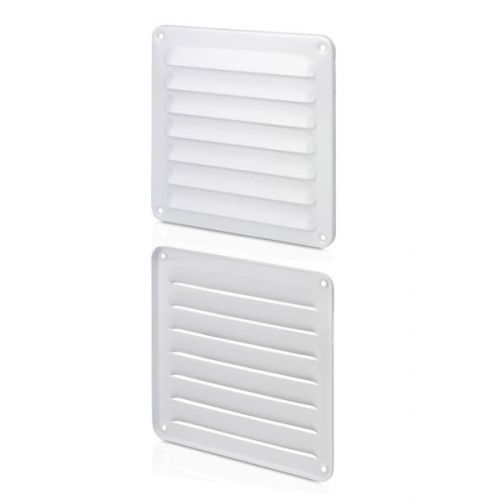 Rejilla aluminio 150x150 mm con marco / blanco