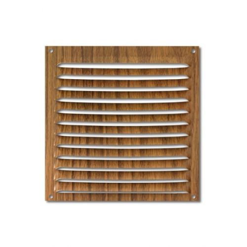 Rejilla  aluminio 170x170 mm / madera oscura