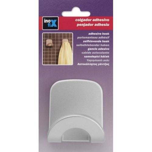 Colgador adhesivo arco / cromo mate