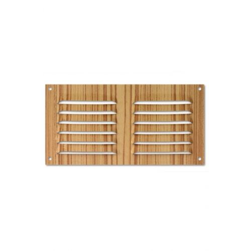 Rejilla  aluminio 100x200 mm / madera clara