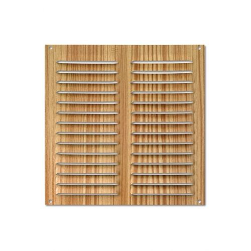 Rejilla  aluminio 200x200 mm / madera clara