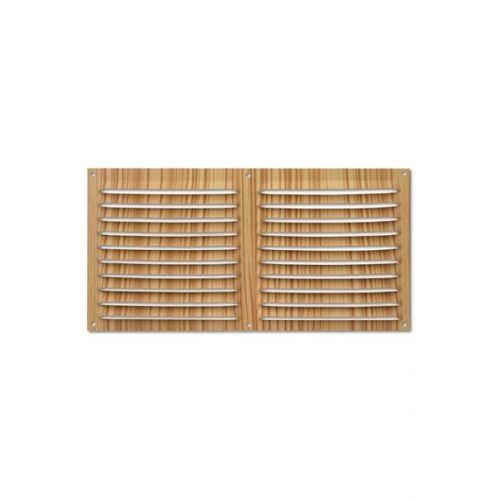 Rejilla  aluminio 150x300 mm / madera clara