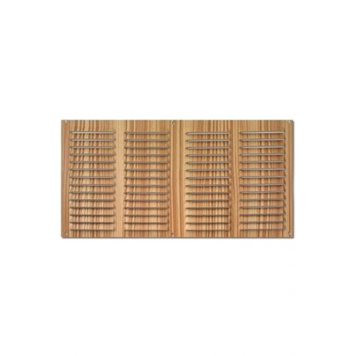 Rejilla  aluminio 200x400 mm / madera clara