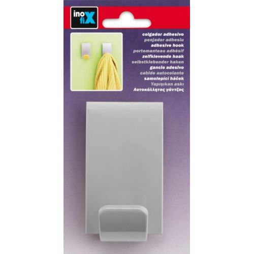 Colgador adhesivo / gris claro