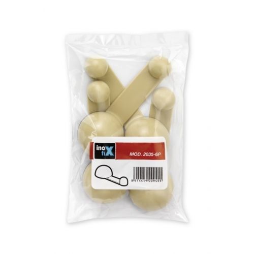 Tope retenedor giratorio adhesivo / beige