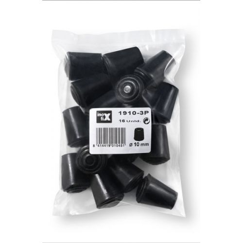 Contera redonda exterior goma Ø 10 mm / negro