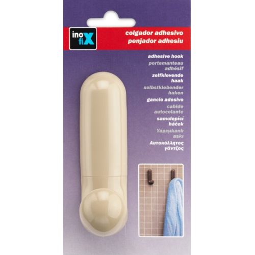 Colgador adhesivo \"J\" / beige