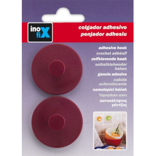 Colgador adhesivo circular / berenjena