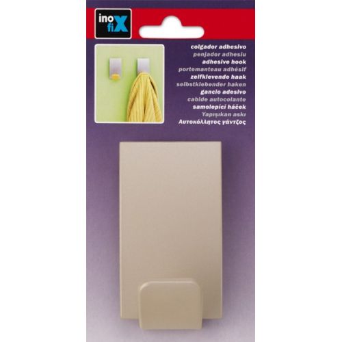 Colgador adhesivo / beige satinado