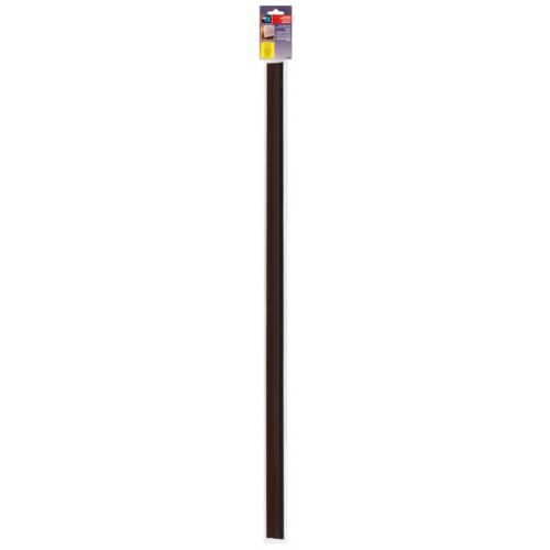 Burlete para puerta adhesivo 1000 mm con cepillo / madera oscura
