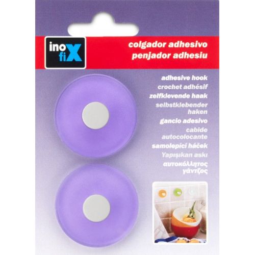 Colgador adhesivo circular / violeta