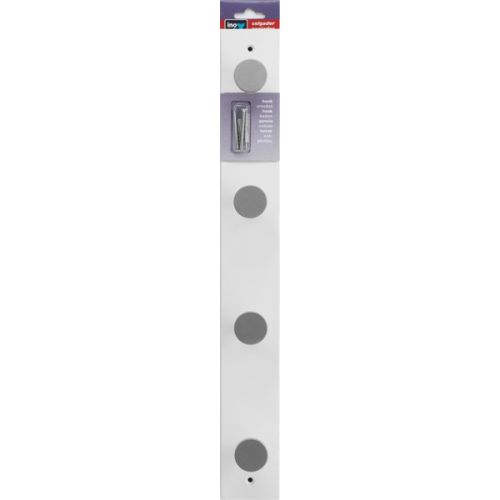 Colgador haya 4 pomos / blanco