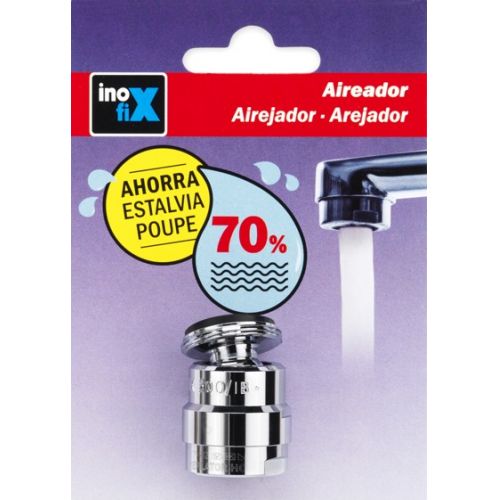 Aireador de latón con rótula.Rosca M24 / cromado