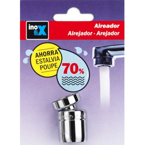 Aireador de latón con rótula.Rosca H22 / cromado