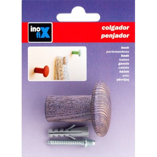 Colgador fresno individual con textura / lila