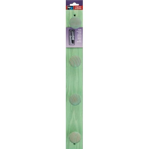 Colgador fresno 4 pomos con textura / verde