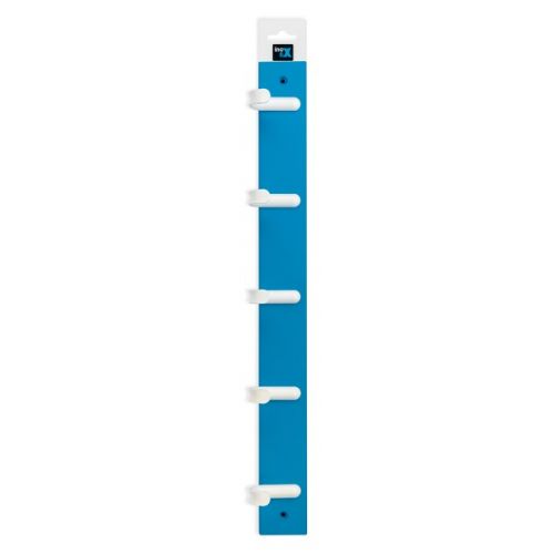 Colgador 5 ganchos blancos / azul