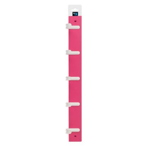 Colgador 5 ganchos blancos / rosa