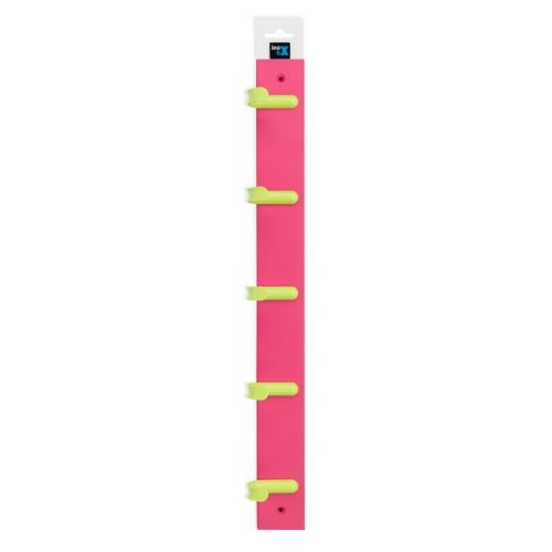 Colgador 5 ganchos verdes / rosa