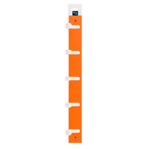 Colgador 5 ganchos blancos / naranja
