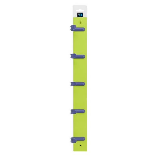 Colgador 5 ganchos lilas / verde