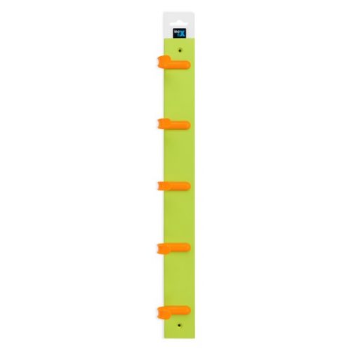 Colgador 5 ganchos naranjas / verde