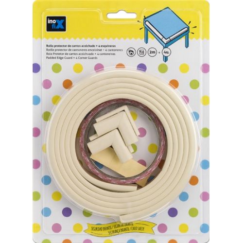 Rollo protector cantos (2 m) + 4 esquineras / blanco