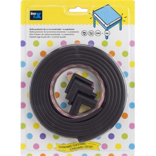 Rollo protector cantos (2m) + 4 esquineras / marrón