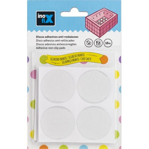 Discos adhesivos antiresbalones D38mm / transparente