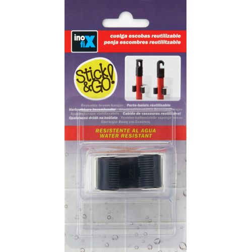 Colgador removible para escobas / blanco
