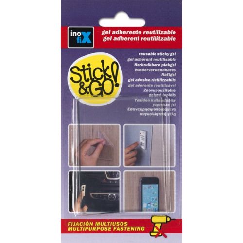 Placa de gel adherente reutilizable 80x60 mm. / transparente