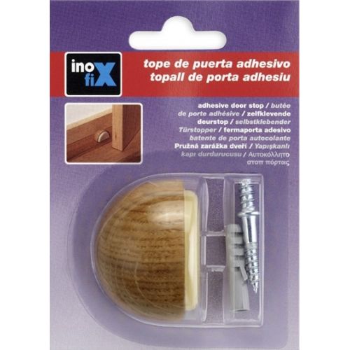 Tope adhesivo y con tornillo / roble