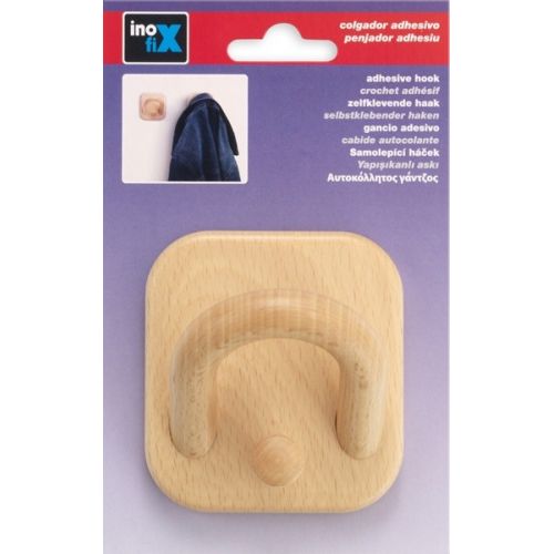 Colgador adhesivo madera / haya