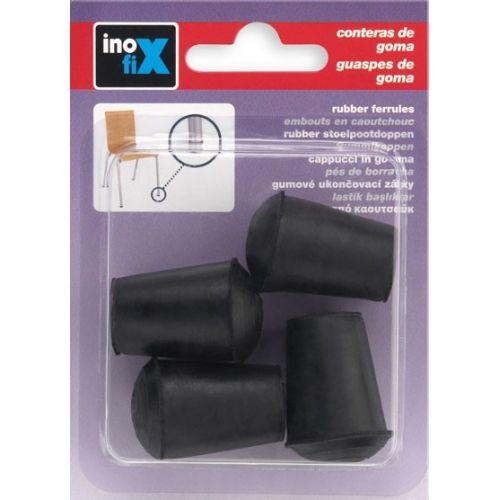 Contera redonda exterior goma Ø 10 mm / negro