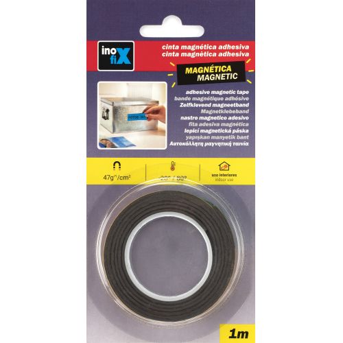 Cinta magnética adhesiva 19mm x 1m / negro