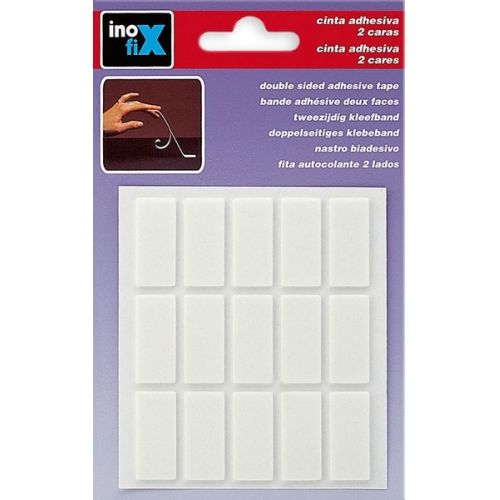 Plaquitas cinta adhesiva 30 x 13 mm / blanco