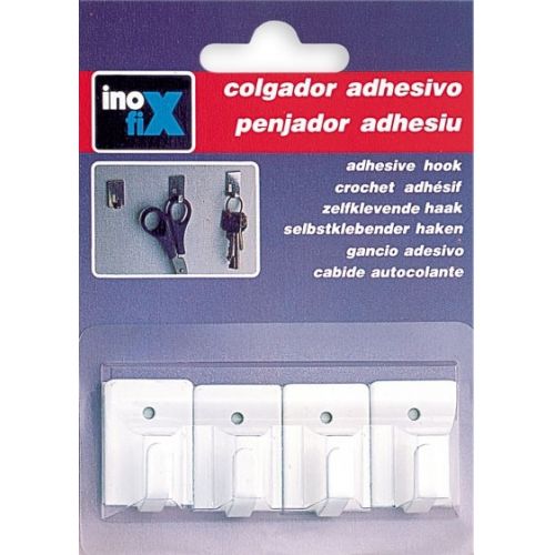 Colgador adhesivo / blanco