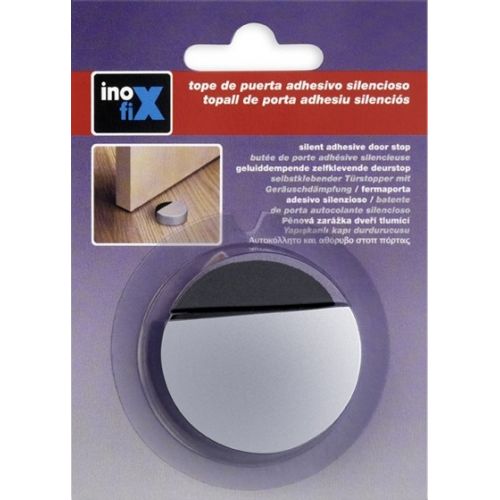 Tope adhesivo silencioso / cromo mate