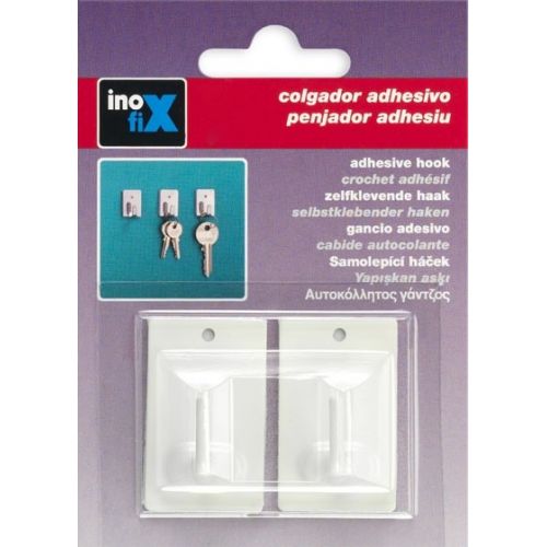 Colgador adhesivo / blanco