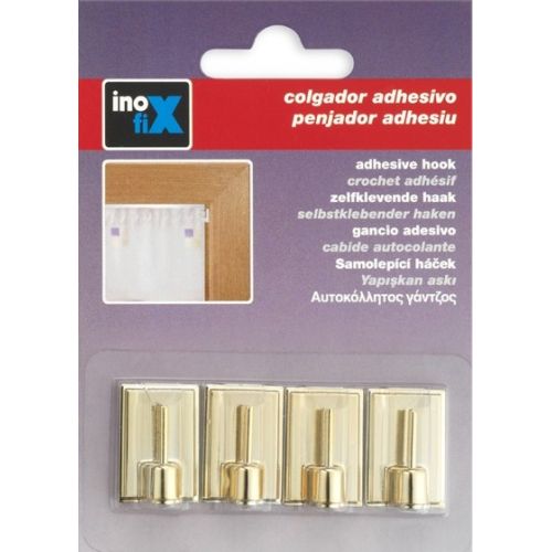 Colgador adhesivo visillos / dorado